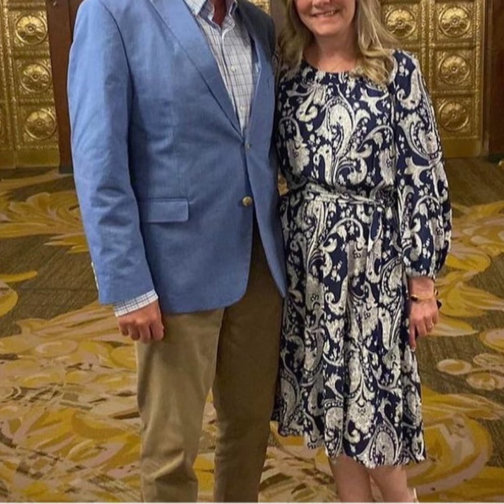 Talbots Blue and White Dress